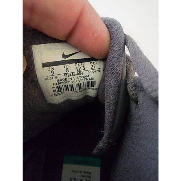 Nike Air Precision Men's Gray And White Hi Top Lace-Up Sneakers Size 9 - Picture 5 of 7